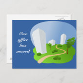 Unser Büro ist verlegt Ankündigungspostkarte (Vorne/Hinten)