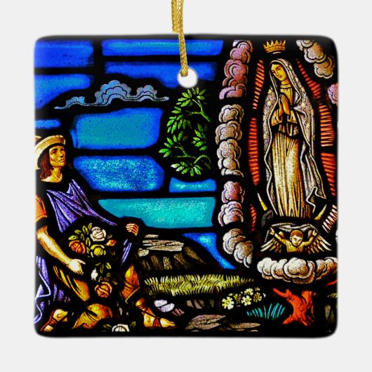 Unser Dameguadalupe Nuestra Senora Buntglas Keramikornament (Vorderseite)