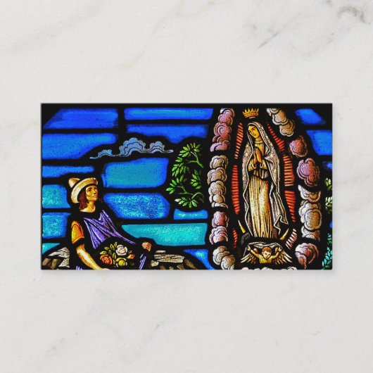 Unser Dameguadalupe Nuestra Senora Buntglas Visitenkarte (Vorderseite)