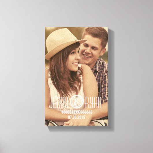 UNSER DATUM gerettet | BILD SAVE THE DATE LEINWAND (Vorderseite)