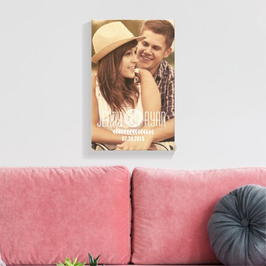 UNSER DATUM gerettet | BILD SAVE THE DATE LEINWAND (Insitu (Wohnzimmer))