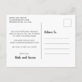 Unser Datum Minimalistisch Schwarz-weiß Save the D Ankündigungspostkarte (Rückseite)