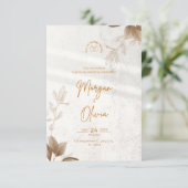 Unser Datum mit Freude ، Hochzeitseinladung (Stehend Vorderseite)