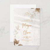 Unser Datum mit Freude ، Hochzeitseinladung (Vorne/Hinten)