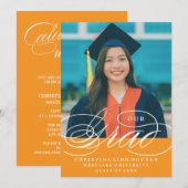 UNSER ELEGANTES SKRIPT GRAD | EINLADUNG VON ABSCHL (Vorne/Hinten)