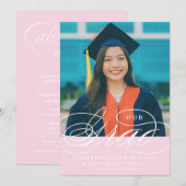 UNSER ELEGANTES SKRIPT GRAD | EINLADUNG VON ABSCHL (Vorne/Hinten)