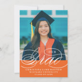 UNSER ELEGANTES SKRIPT GRAD | EINLADUNG VON ABSCHL (Vorderseite)