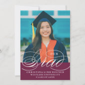 UNSER ELEGANTES SKRIPT GRAD | EINLADUNG VON ABSCHL (Vorderseite)