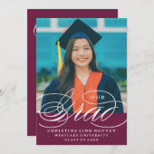 UNSER ELEGANTES SKRIPT GRAD | EINLADUNG VON ABSCHL (Vorne/Hinten)