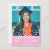 UNSER ELEGANTES SKRIPT GRAD | EINLADUNG VON ABSCHL (Vorderseite)