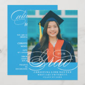 UNSER ELEGANTES SKRIPT GRAD | EINLADUNG VON ABSCHL (Vorne/Hinten)