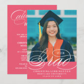 UNSER ELEGANTES SKRIPT GRAD | EINLADUNG VON ABSCHL (Vorne/Hinten)