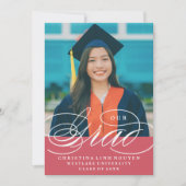 UNSER ELEGANTES SKRIPT GRAD | EINLADUNG VON ABSCHL (Vorderseite)