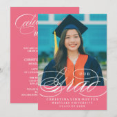 UNSER ELEGANTES SKRIPT GRAD | EINLADUNG VON ABSCHL (Vorne/Hinten)