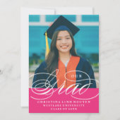 UNSER ELEGANTES SKRIPT GRAD | EINLADUNG VON ABSCHL (Vorderseite)