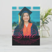 UNSER ELEGANTES SKRIPT GRAD | EINLADUNG VON ABSCHL (Stehend Vorderseite)