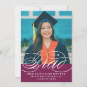 UNSER ELEGANTES SKRIPT GRAD | EINLADUNG VON ABSCHL (Vorderseite)