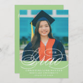 UNSER ELEGANTES SKRIPT GRAD | EINLADUNG VON ABSCHL (Vorne/Hinten)