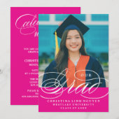 UNSER ELEGANTES SKRIPT GRAD | EINLADUNG VON ABSCHL (Vorne/Hinten)