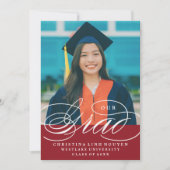 UNSER ELEGANTES SKRIPT GRAD | EINLADUNG VON ABSCHL (Vorderseite)