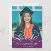 UNSER ELEGANTES SKRIPT GRAD | EINLADUNG VON ABSCHL (Vorderseite)