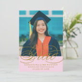 UNSER ELEGANTES SKRIPT GRAD | EINLADUNG VON ABSCHL (Stehend Vorderseite)