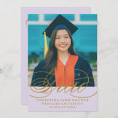 UNSER ELEGANTES SKRIPT GRAD | EINLADUNG VON ABSCHL (Vorne/Hinten)