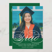 UNSER ELEGANTES SKRIPT GRAD | EINLADUNG VON ABSCHL (Vorne/Hinten)