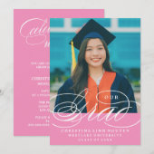 UNSER ELEGANTES SKRIPT GRAD | EINLADUNG VON ABSCHL (Vorne/Hinten)