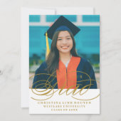 UNSER ELEGANTES SKRIPT GRAD | EINLADUNG VON ABSCHL (Vorderseite)