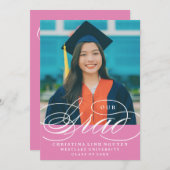 UNSER ELEGANTES SKRIPT GRAD | EINLADUNG VON ABSCHL (Vorne/Hinten)