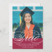 UNSER ELEGANTES SKRIPT GRAD | EINLADUNG VON ABSCHL (Vorderseite)