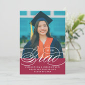 UNSER ELEGANTES SKRIPT GRAD | EINLADUNG VON ABSCHL (Stehend Vorderseite)