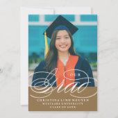 UNSER ELEGANTES SKRIPT GRAD | EINLADUNG VON ABSCHL (Vorderseite)