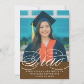 UNSER ELEGANTES SKRIPT GRAD | EINLADUNG VON ABSCHL (Vorderseite)