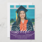 UNSER ELEGANTES SKRIPT GRAD | EINLADUNG VON ABSCHL (Vorderseite)