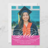 UNSER ELEGANTES SKRIPT GRAD | EINLADUNG VON ABSCHL (Vorderseite)