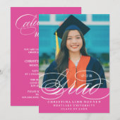 UNSER ELEGANTES SKRIPT GRAD | EINLADUNG VON ABSCHL (Vorne/Hinten)