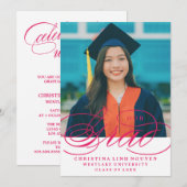 UNSER ELEGANTES SKRIPT GRAD | EINLADUNG VON ABSCHL (Vorne/Hinten)