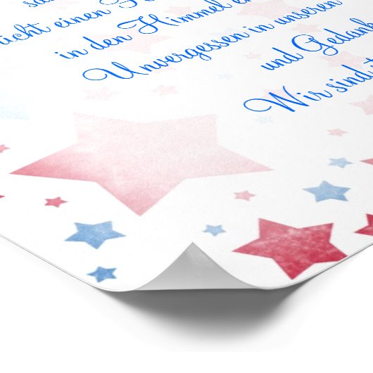 Unser Engel Poster (Ecke)