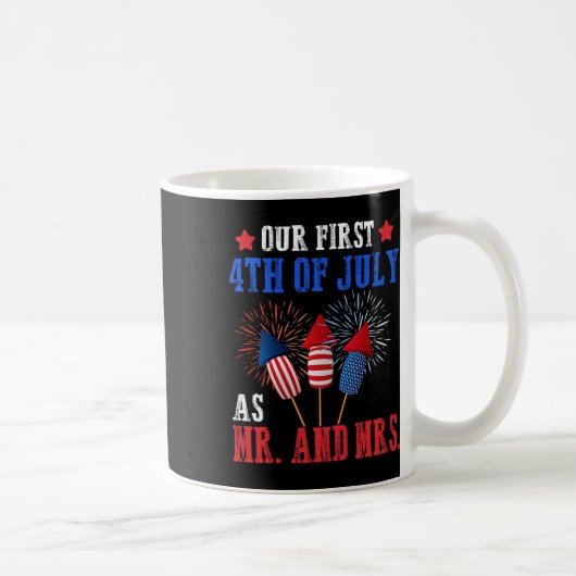 Unser erster 4. Juli als Herr Patriot Couple Hus Kaffeetasse (Rechts)