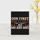 Unser erster 4. Juli als Herr und Frau Patriot New Karte (Gelbe Blume)