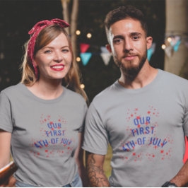 Unser erster 4. Juli - Patriotischer T - Shirt