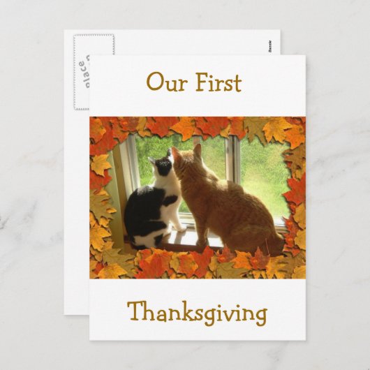 Unser erster Erntedank Feiertagspostkarte (Vorne/Hinten)