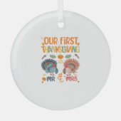 Unser erster Erntedank, Herr und Frau Couple, Verh Ornament Aus Glas (Vorderseite)