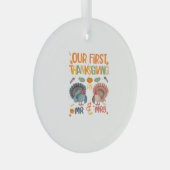 Unser erster Erntedank, Herr und Frau Couple, Verh Ornament Aus Glas (Vorderseite Rechts)