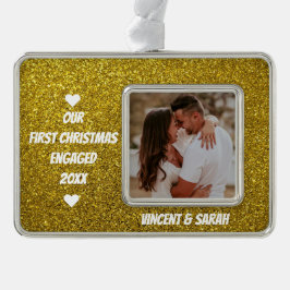 Unser erster Glitzer für Weihnachten - Foto und Na Rahmen-Ornament Silber