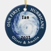 Unser erster Hurrikan ist ein benutzerdefinierter  Keramik Ornament (Vorne)