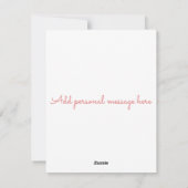 Unser erster Muttertag Feiertagskarte (Rückseite)