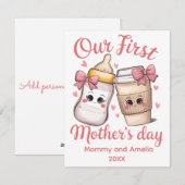 Unser erster Muttertag Feiertagskarte (Vorne/Hinten)